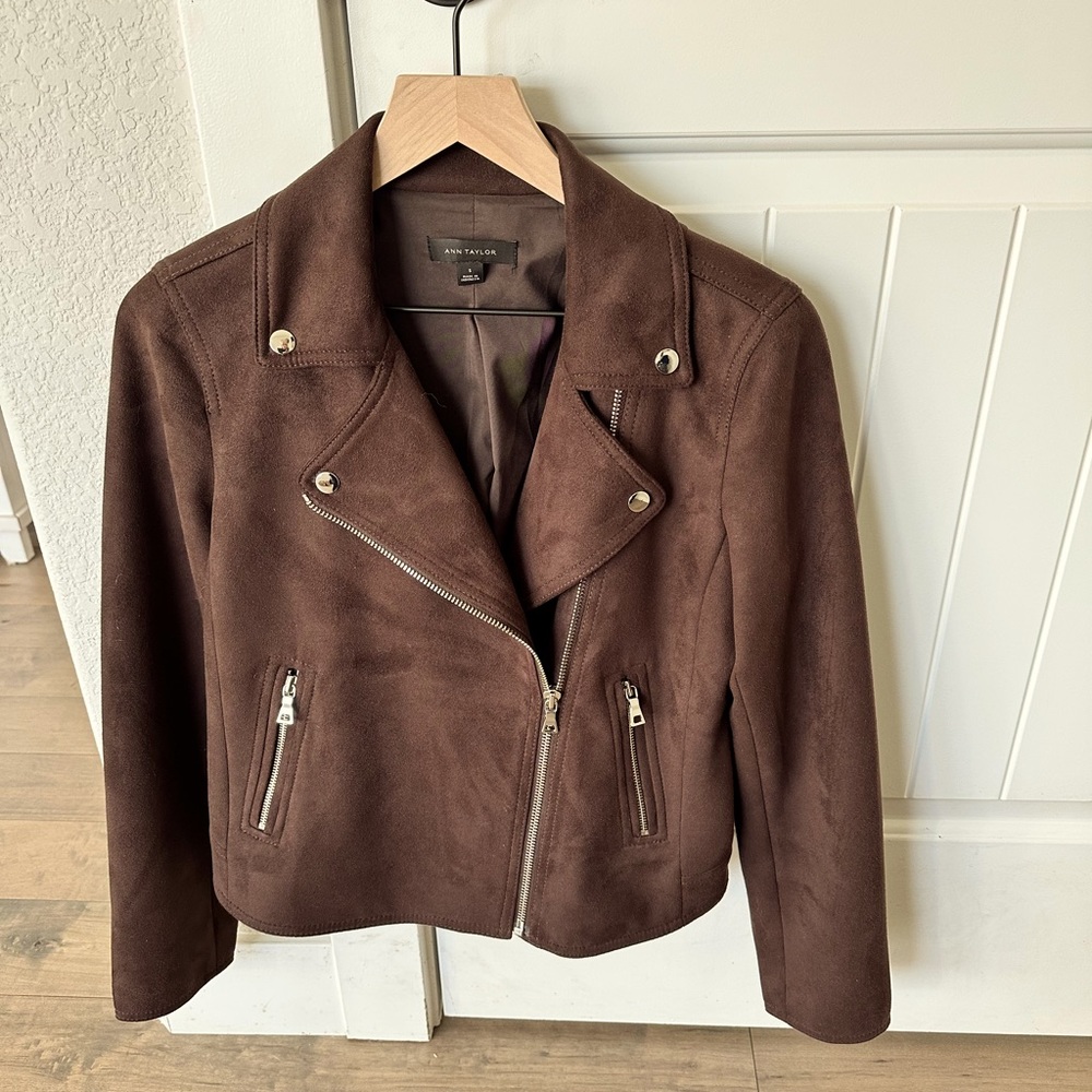 Ann Taylor luxe faux suede jacket.